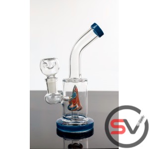 TWIST MELT DESIGN GLASS WATER PIPE 6inch